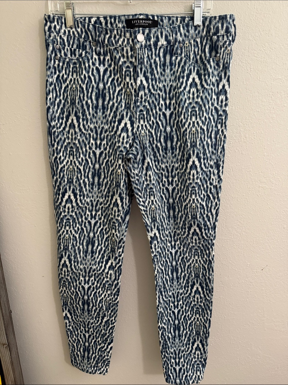 Liverpool Blue & White Animal-Print